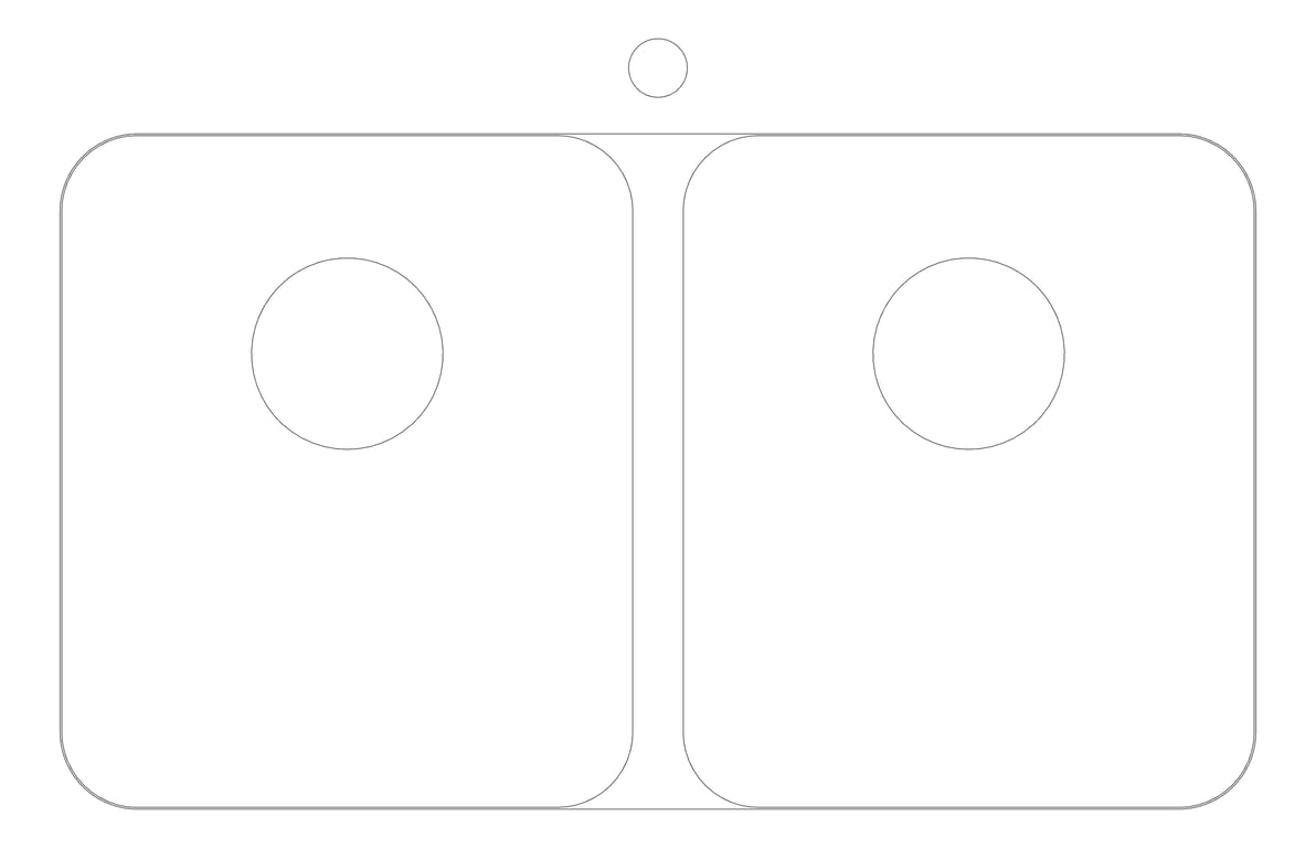 Plan Image of Sink Kitchen Seima Kubic Double TapLanding