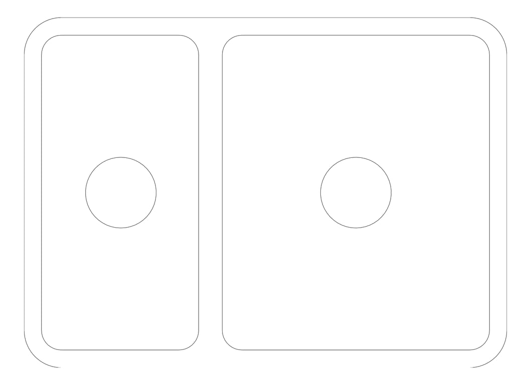 Plan Image of Sink Kitchen Seima Kubic OneAndHalf
