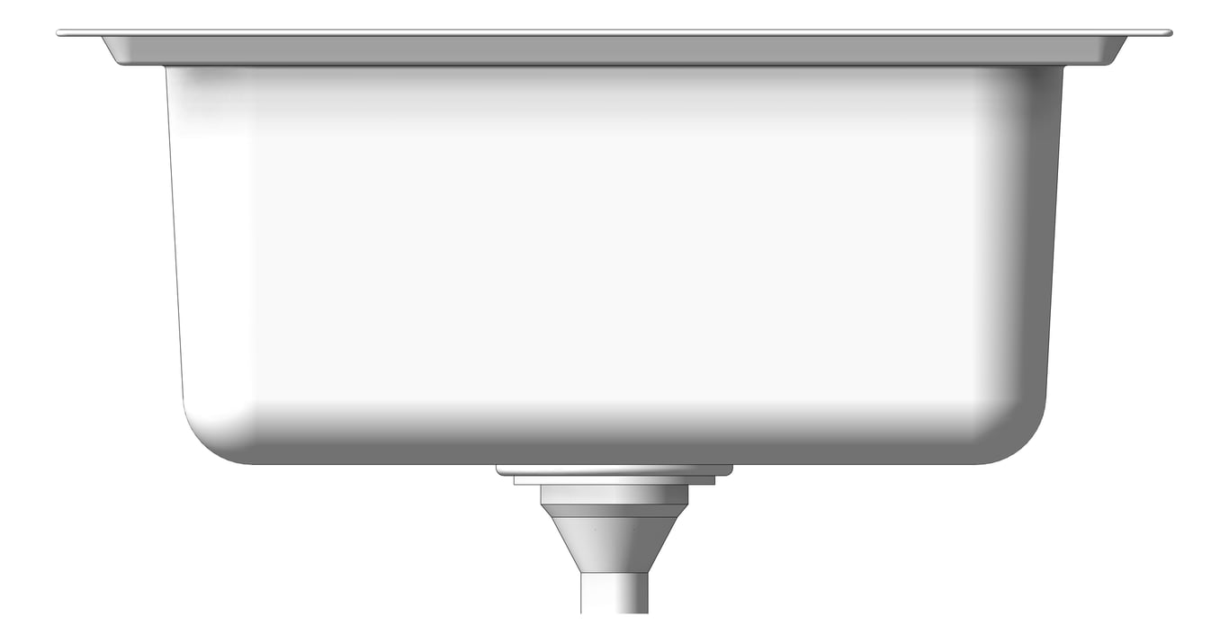 Left Image of Sink Kitchen Seima Kubic OneAndOneFourthBowl Drainer Left