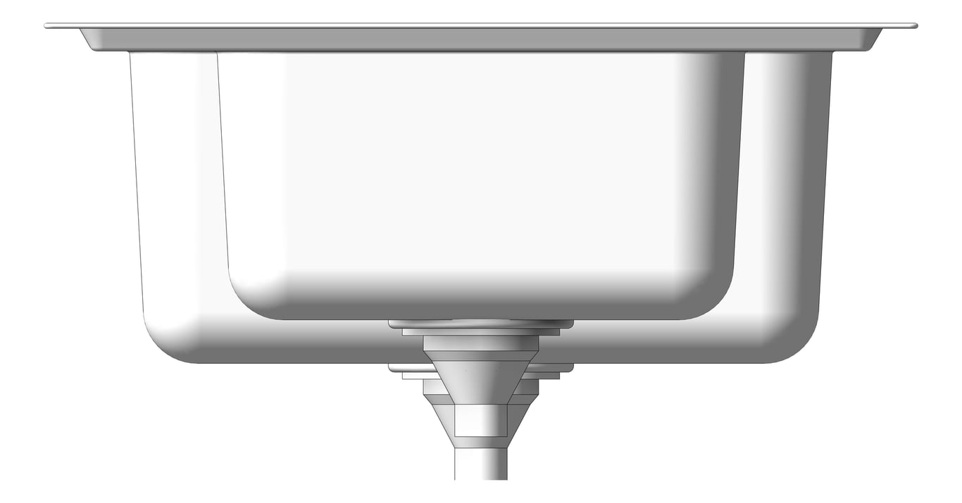 Left Image of Sink Kitchen Seima Kubic OneAndOneFourthBowl Drainer Right