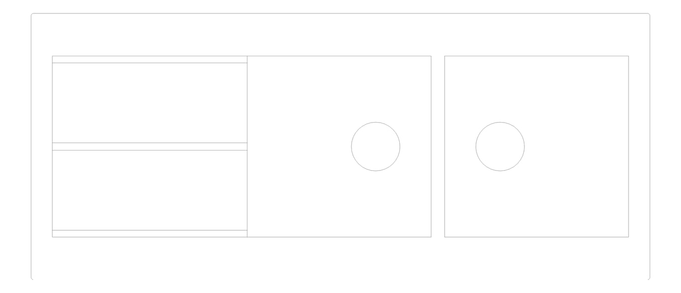 Plan Image of Sink Laundry Seima Oros DoubleBowl Drainer Left