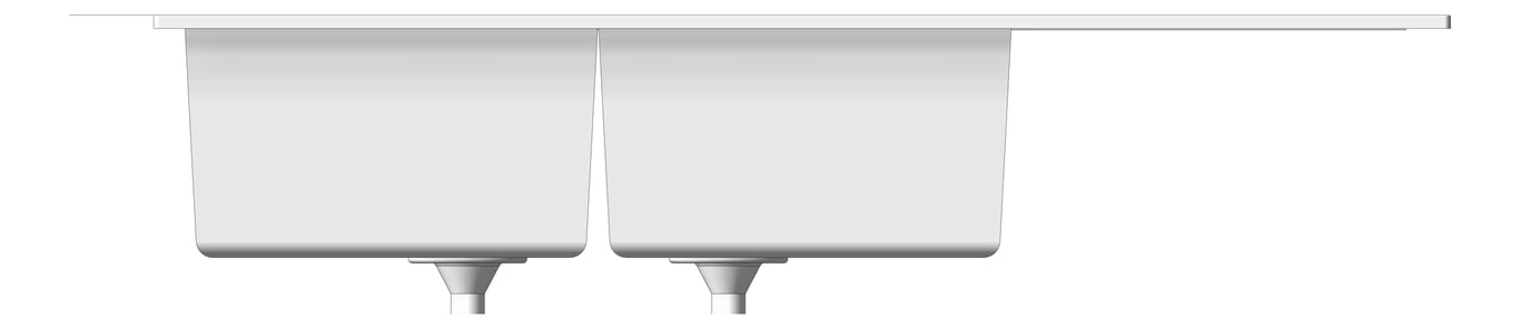 Front Image of Sink Laundry Seima Oros DoubleBowl Drainer Right