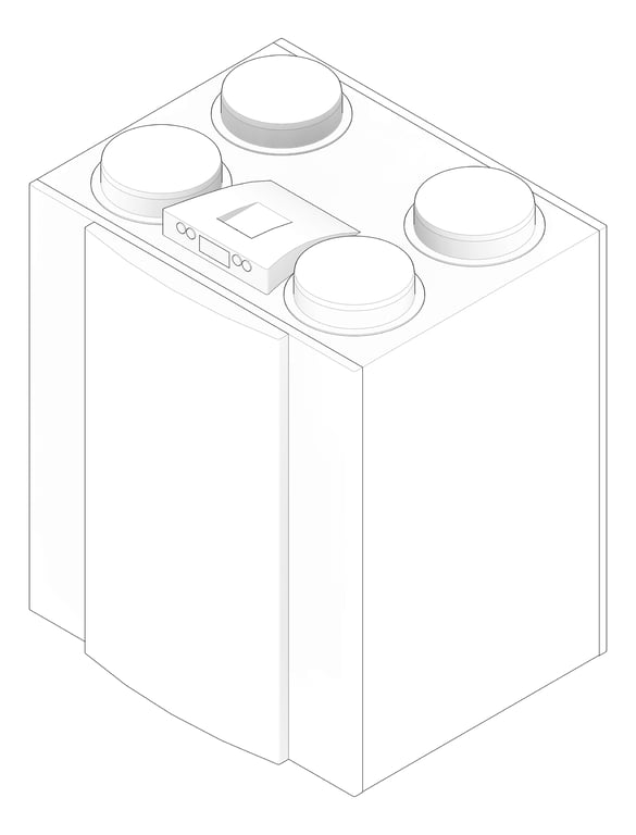 3D Documentation Image of VentilationUnit HeatRecovery StiebelEltron Centralised Plus