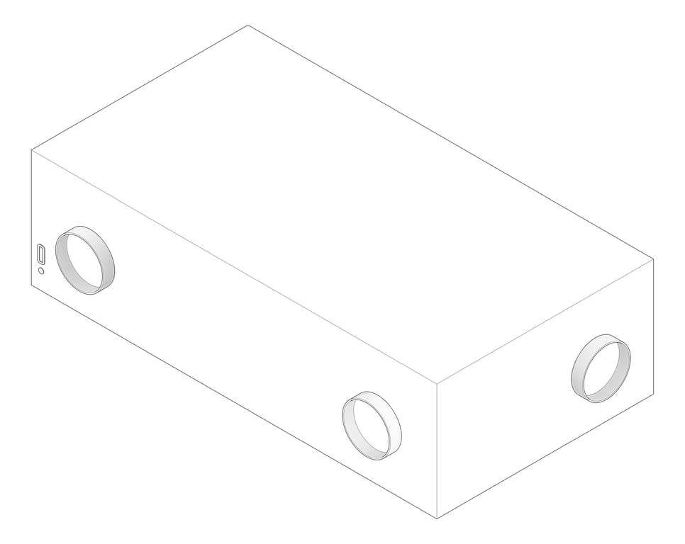 3D Documentation Image of VentilationUnit HeatRecovery StiebelEltron Decentralised Duct