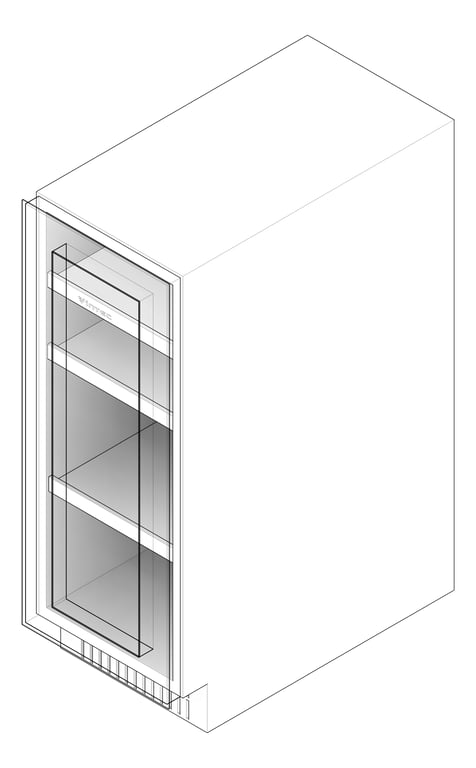 3D Documentation Image of Refrigerator Underbench Vintec Beverage 48Bottle