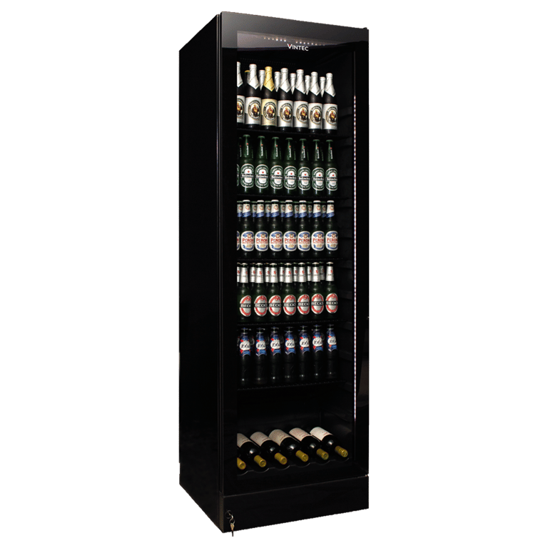 V190BVC-BK Angle P DE Image of Refrigerator Freestanding Vintec Beverage 250Bottle