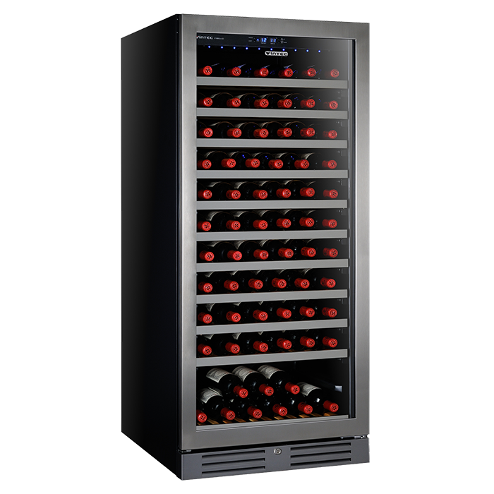 VWS130SSB Angle HERO Image of Refrigerator Freestanding Vintec Wine 130Bottle