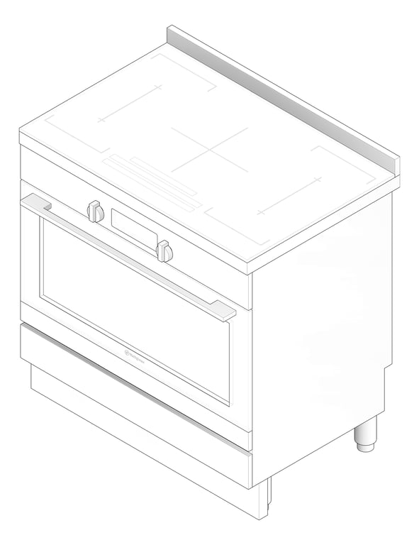 3D Documentation Image of Cooker Upright Westinghouse Electric