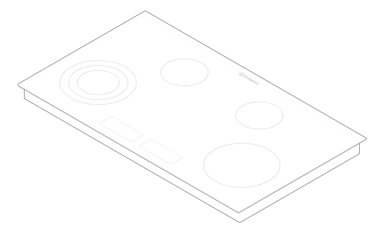 3D Documentation Image of Cooktop Ceramic Westinghouse 900 TouchControl