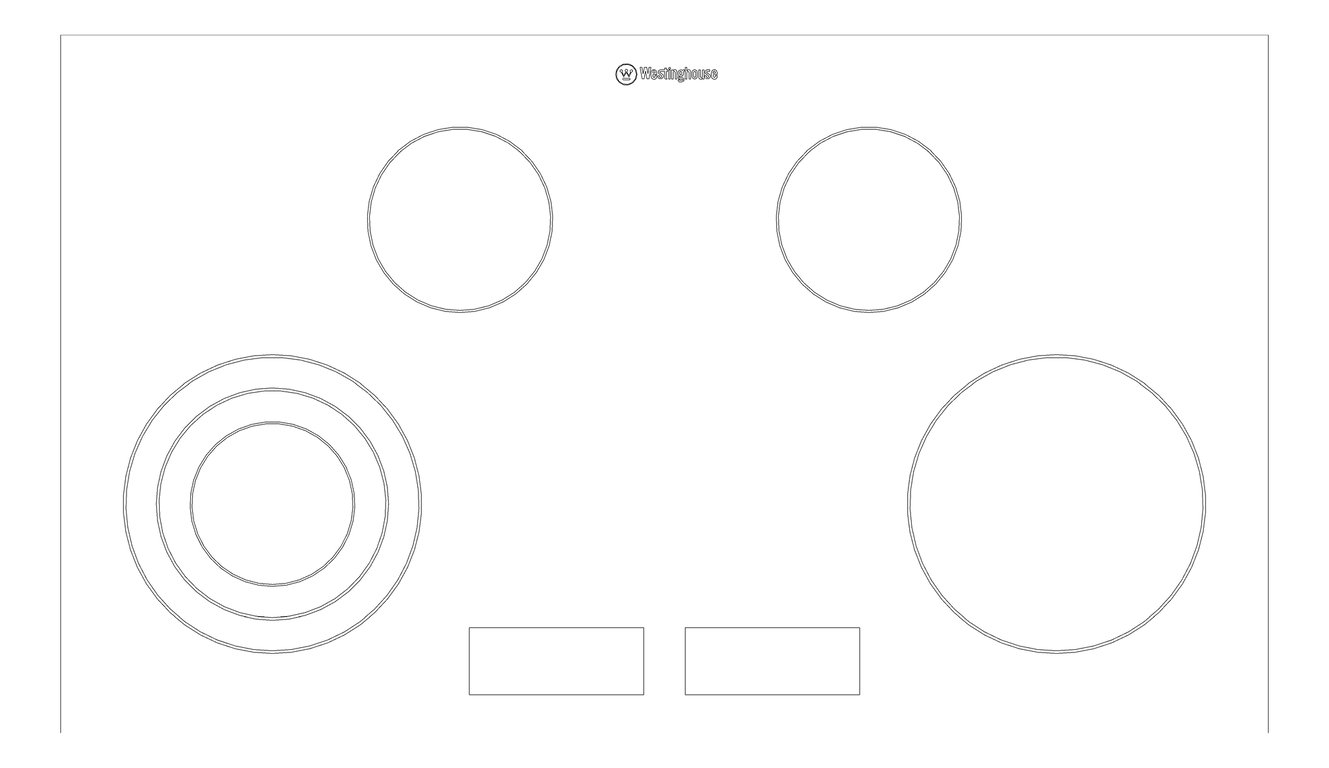 Plan Image of Cooktop Ceramic Westinghouse 900 TouchControl