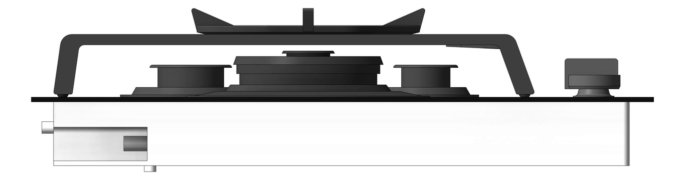 Left Image of Cooktop Gas Westinghouse 600 Glass