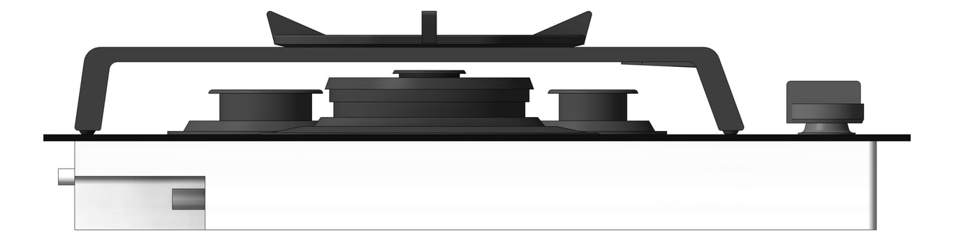 Left Image of Cooktop Gas Westinghouse 900 Glass