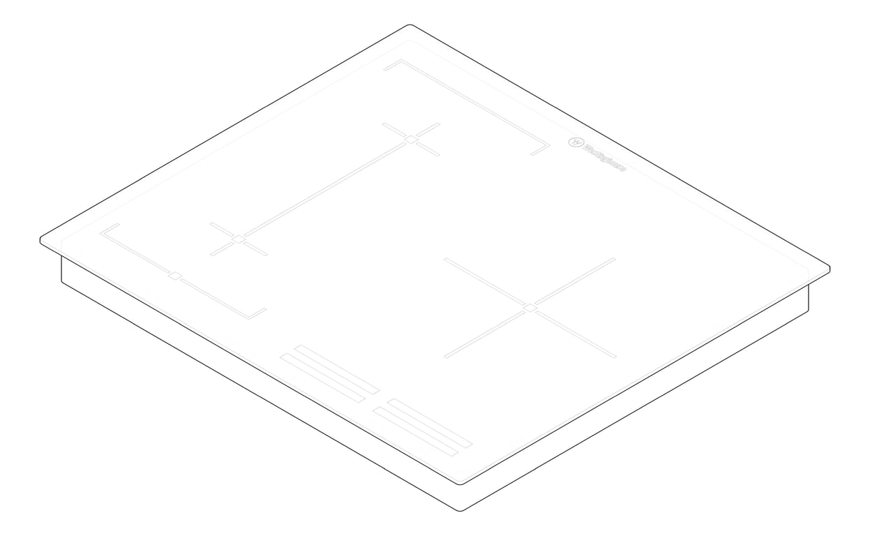 3D Documentation Image of Cooktop Induction Westinghouse 600