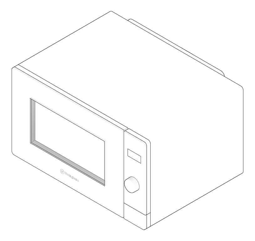 3D Documentation Image of Microwave Countertop Westinghouse 42L