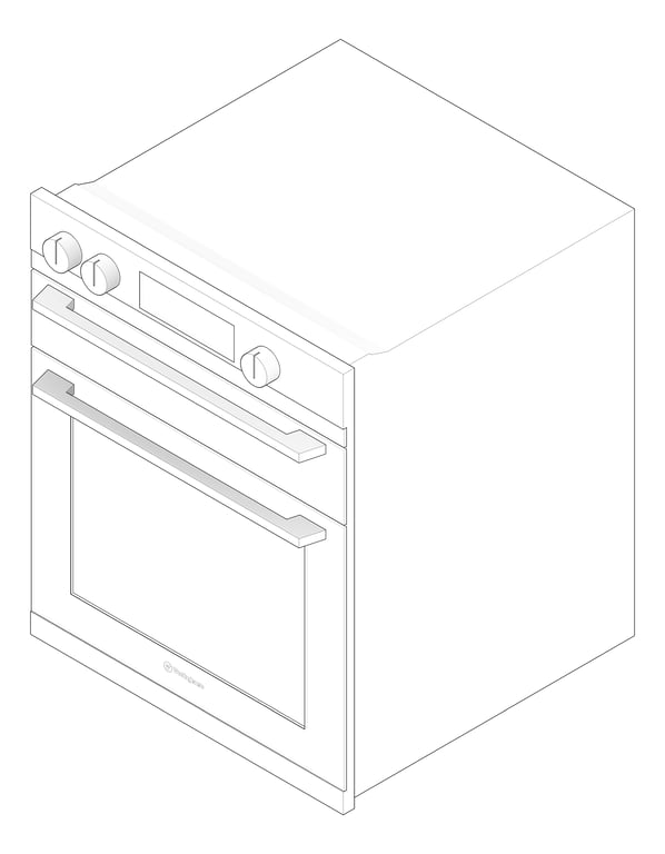 3D Documentation Image of Oven Gas Westinghouse 600 SeparateGrill