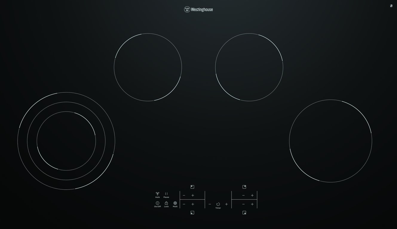 Westinghouse 90cm Ceramic Cooktop WHC943BD Image of Cooktop Ceramic Westinghouse 900 TouchControl