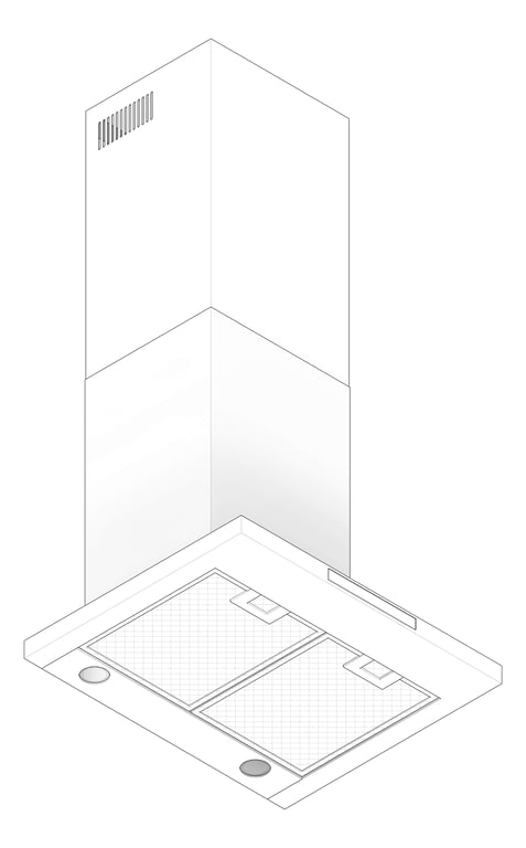 3D Documentation Image of Rangehood Canopy Westinghouse 600 TouchControl