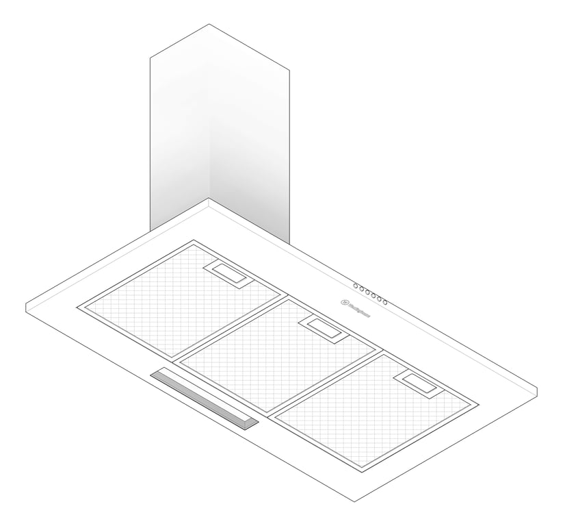 3D Documentation Image of Rangehood Canopy Westinghouse 900