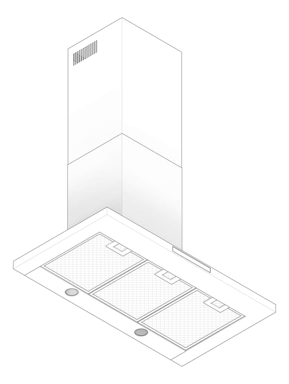 3D Documentation Image of Rangehood Canopy Westinghouse 900 TouchControl