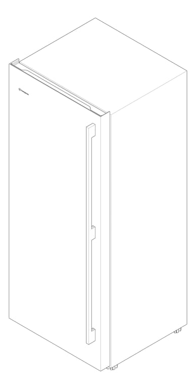 3D Documentation Image of Freezer SingleDoor Westinghouse