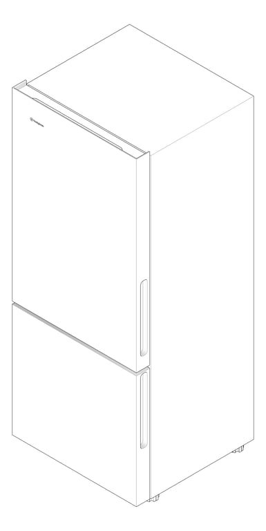3D Documentation Image of Refrigerator Freezer Westinghouse 425L