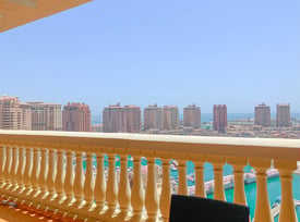 3BHK semi furnished apartment in tower 5 Porto Arabia - Apartment in Porto Arabia