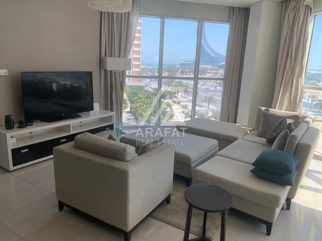 Impressive Fully Furnished 1BR In Lusail W Balcony - Apartment in Lusail City