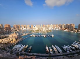 Direct Marina View! Semi Furnished 3BR! Balcony - Apartment in Porto Arabia