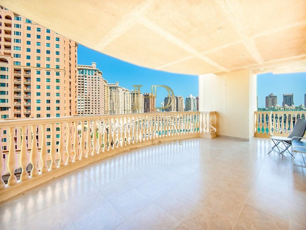 Full Marina View 3BR + Maids Room | Porto Arabia - Apartment in West Porto Drive
