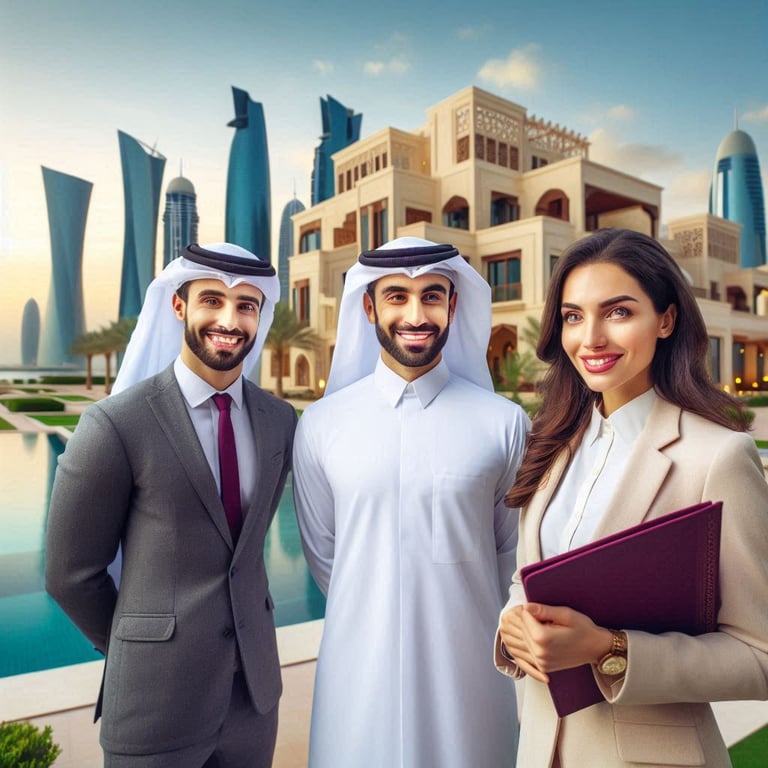 How do you set up your real estate business in Qatar? 
