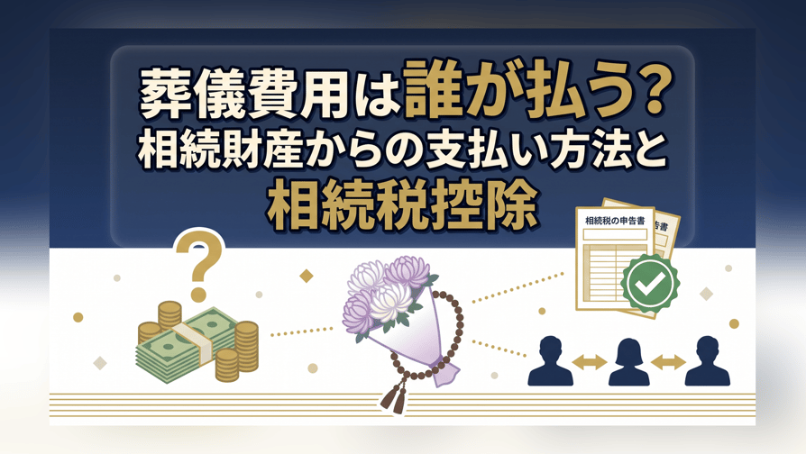 葬儀費用は誰が払う？相続財産からの支払い方法と相続税控除