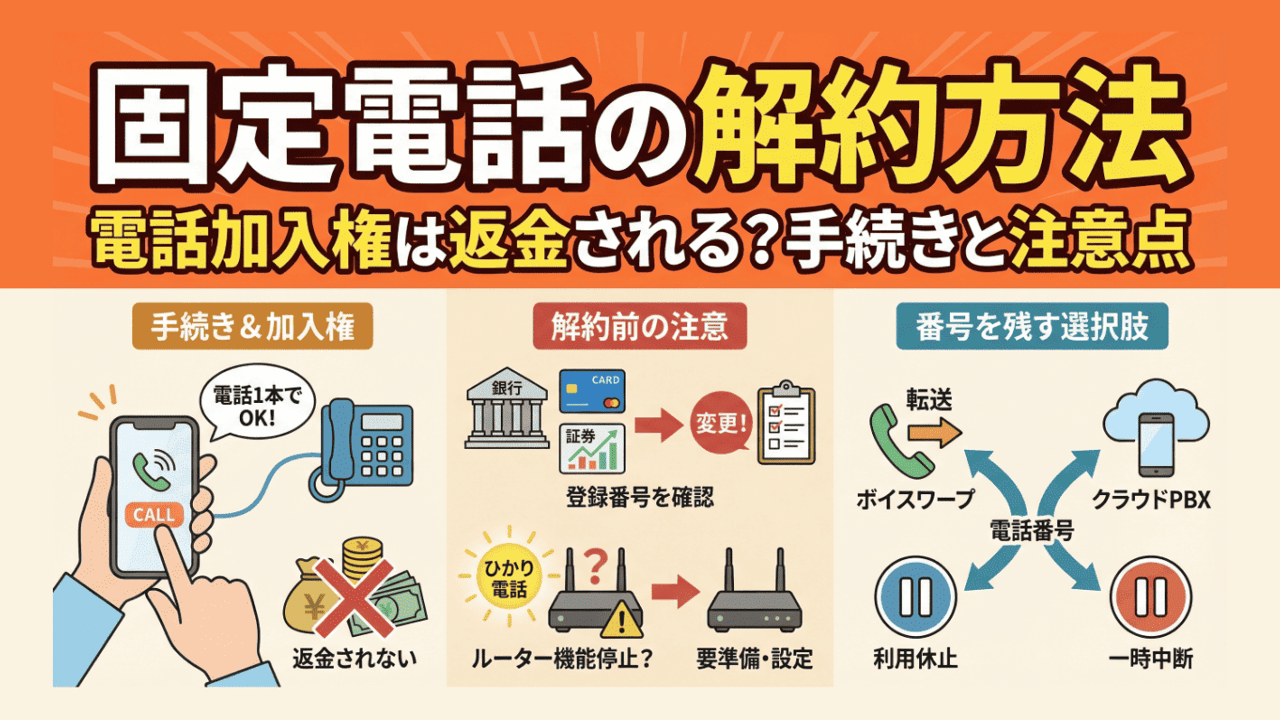 固定電話加入権 要注意】固定電話を解約すると「電話加入権」7万2千円が返ってくるのは