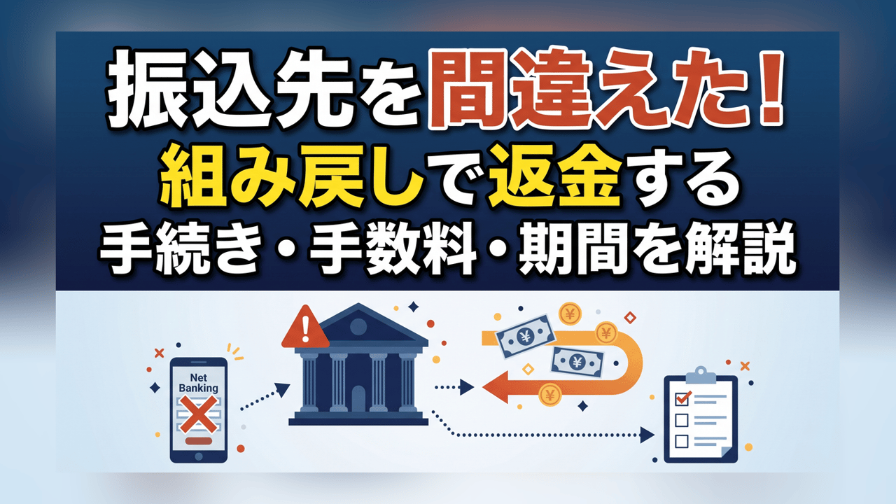 振込先を間違えた！組み戻しで返金する手続き・手数料・期間を解説