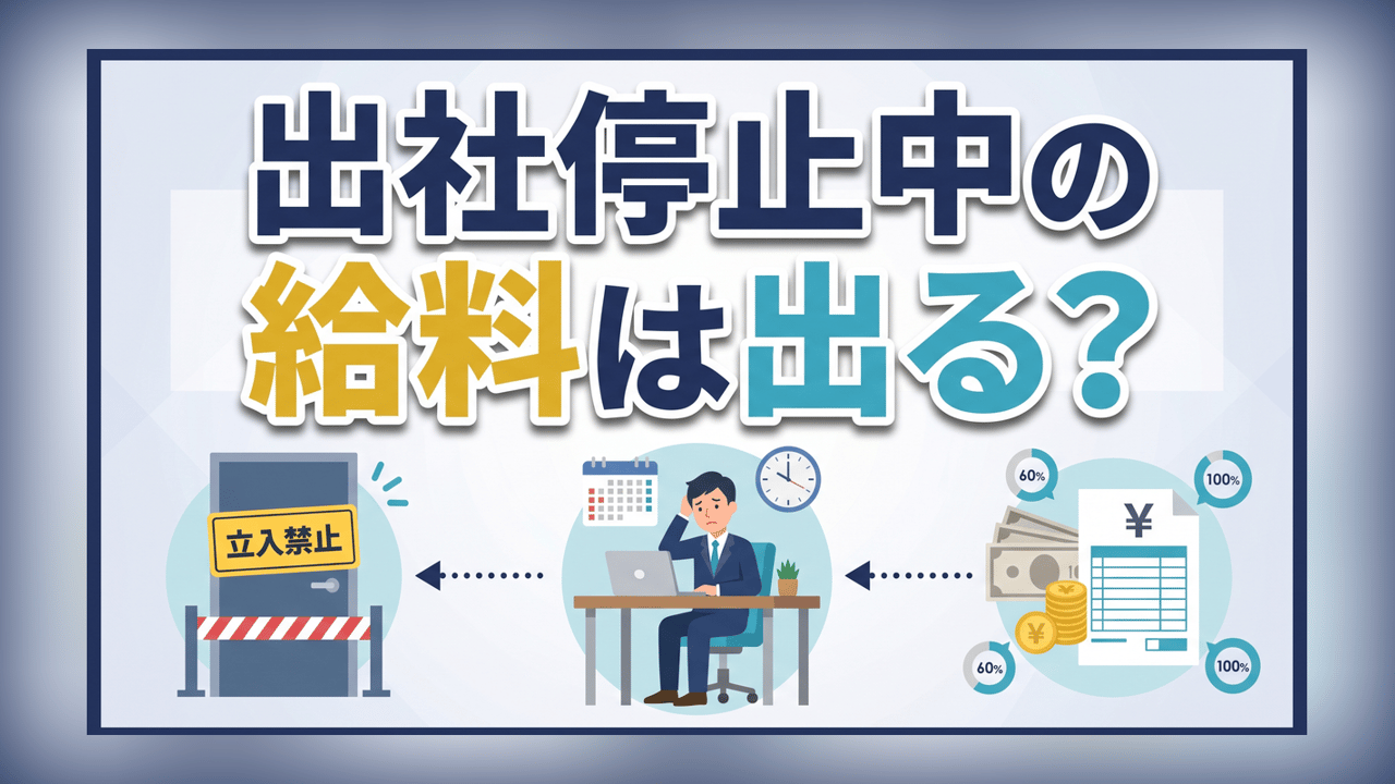 出社停止中の給料は出る？出勤停止・自宅待機の賃金