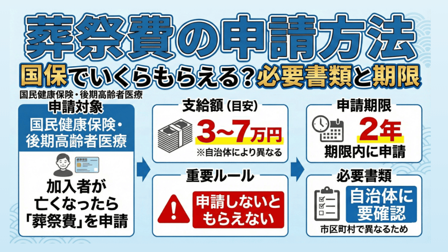 葬祭費の申請方法 - 国保でいくらもらえる？必要書類と期限