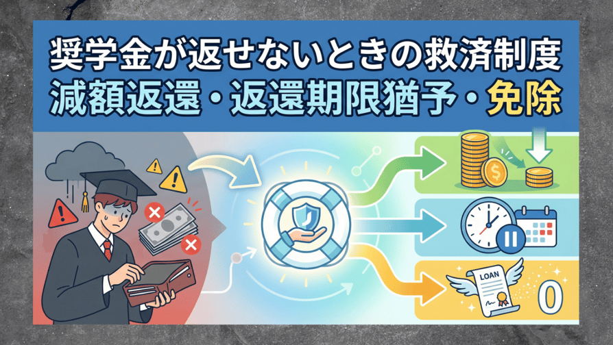 奨学金が返せないときの救済制度 - 減額返還・返還期限猶予・免除