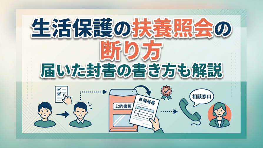 生活保護の扶養照会の断り方〜届いた封書の書き方も解説
