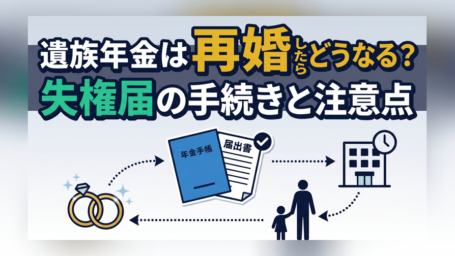 遺族年金は再婚したらどうなる？失権届の手続きと注意点