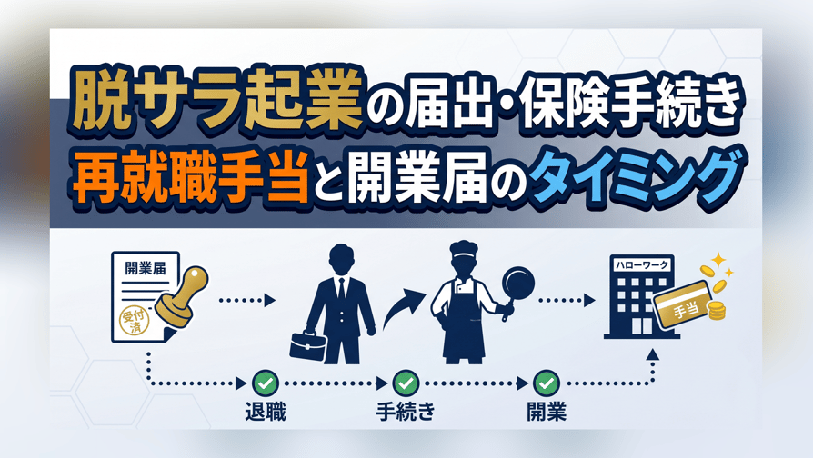 脱サラ起業の届出・保険手続き〜再就職手当と開業届のタイミング