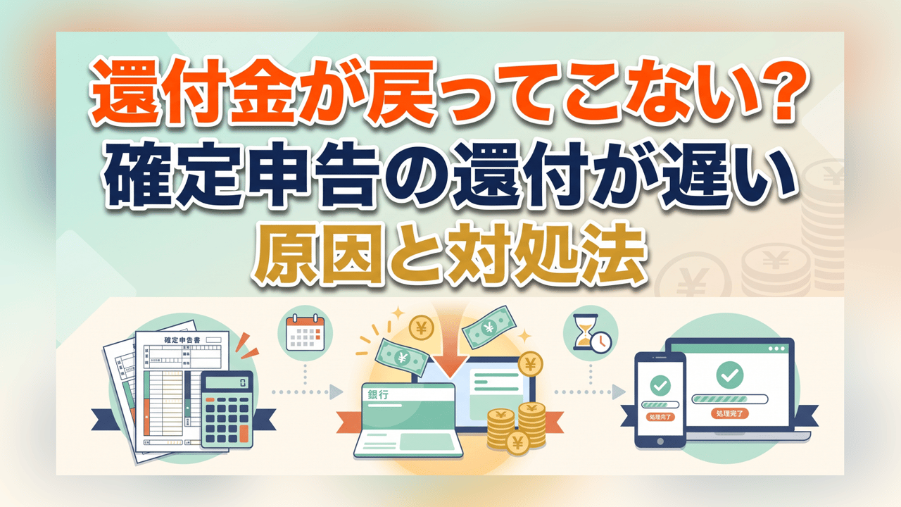 還付金が戻ってこない？確定申告の還付が遅い原因と対処法
