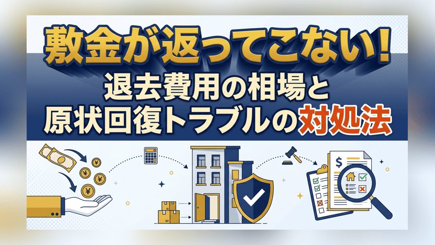 敷金が返ってこない！退去費用の相場と原状回復トラブルの対処法