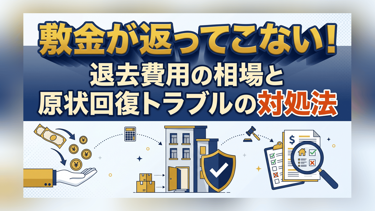 敷金が返ってこない！退去費用の相場と原状回復トラブルの対処法
