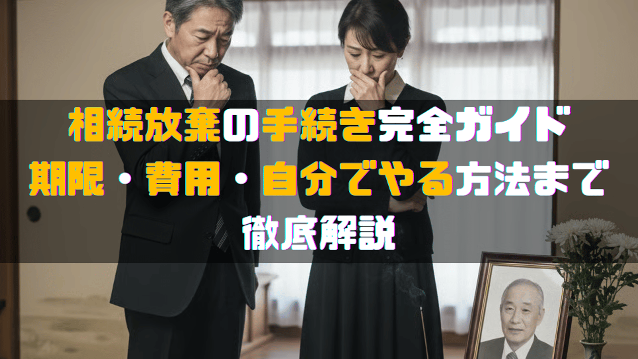 相続放棄の手続き完全ガイド - 期限・費用・自分でやる方法まで徹底解説 | 手続きプランナー