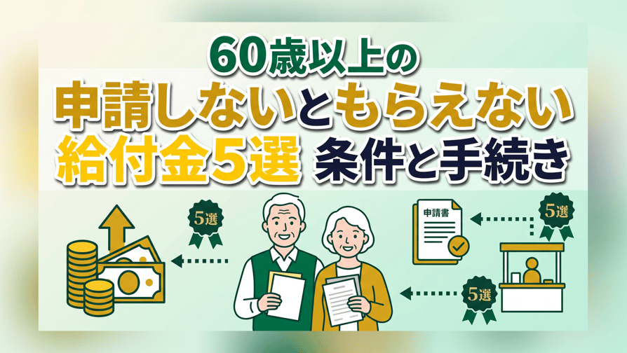 60歳以上の申請しないともらえない給付金5選 - 条件と手続き