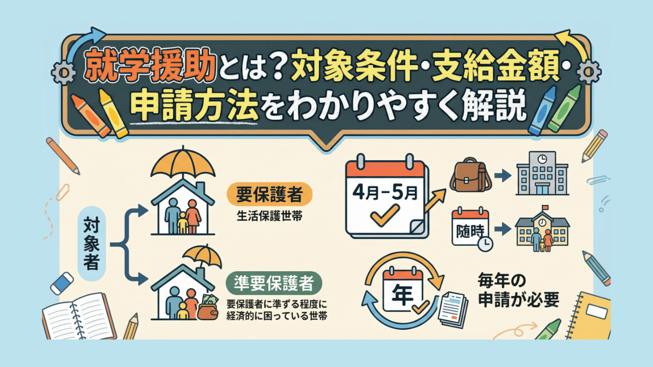 就学援助とは？対象条件・支給金額・申請方法をわかりやすく解説