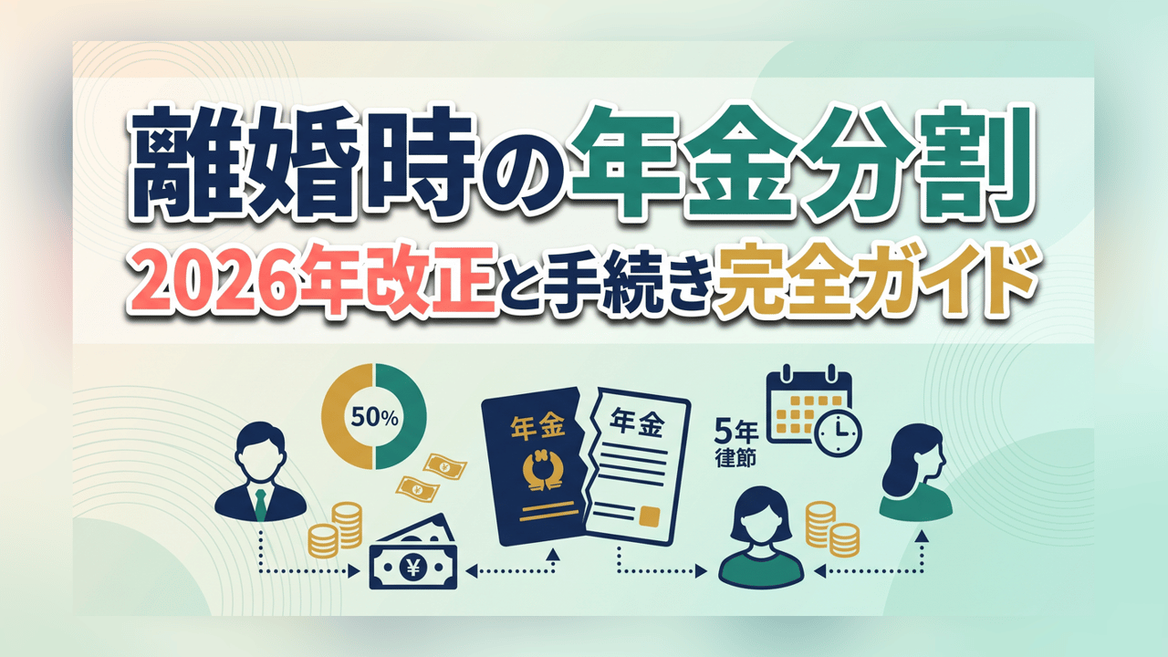 離婚時の年金分割〜2026年改正と手続き完全ガイド
