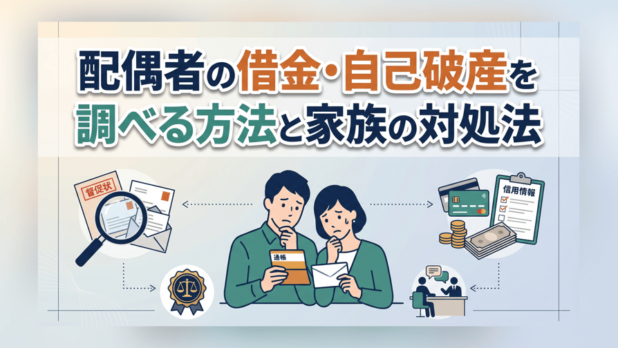 配偶者の借金・自己破産を調べる方法と家族の対処法