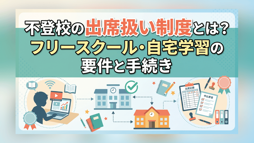 不登校の出席扱い制度とは？フリースクール・自宅学習の要件と手続き