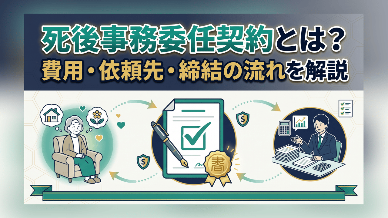 死後事務委任契約とは？費用・依頼先・締結の流れを解説