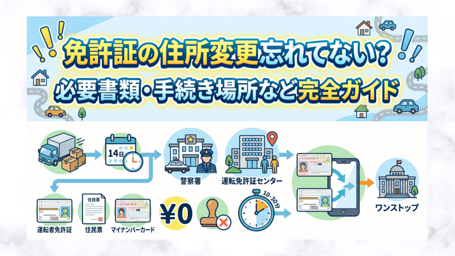 免許証の住所変更忘れてない？必要書類・手続き場所など完全ガイド